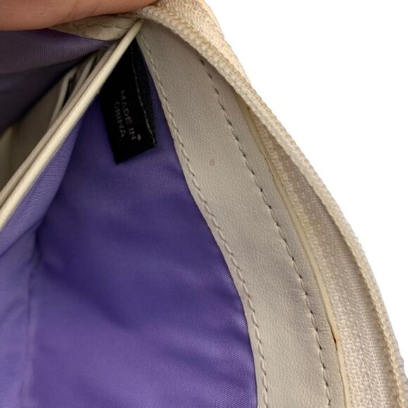 COACH Tan Cream Signature Canvas Wristlet Wallet - Picture 6 of 10